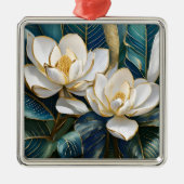 Magnolia Ornament Aus Metall (Vorne)
