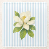 Magnolia Painting Nautical Stripe  Glasuntersetzer (Vorderseite)