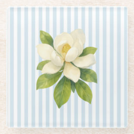 Magnolia Painting Nautical Stripe  Glasuntersetzer