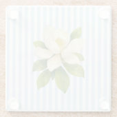 Magnolia Painting Nautical Stripe  Glasuntersetzer (Rückseite)