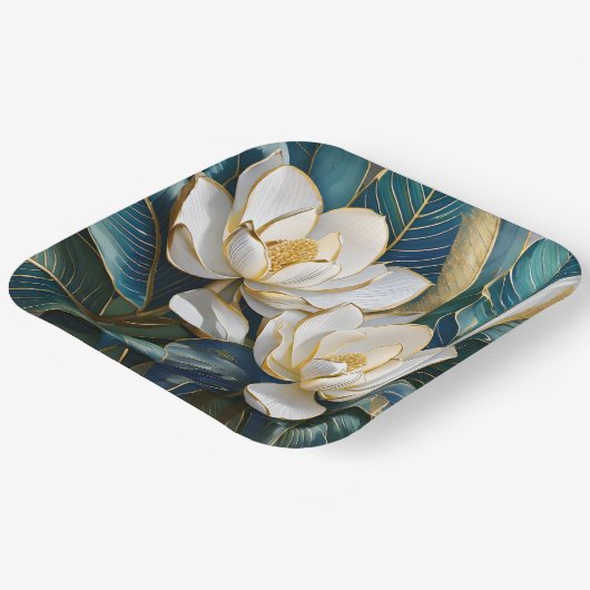 Magnolia Pappteller (Gewinkelt)