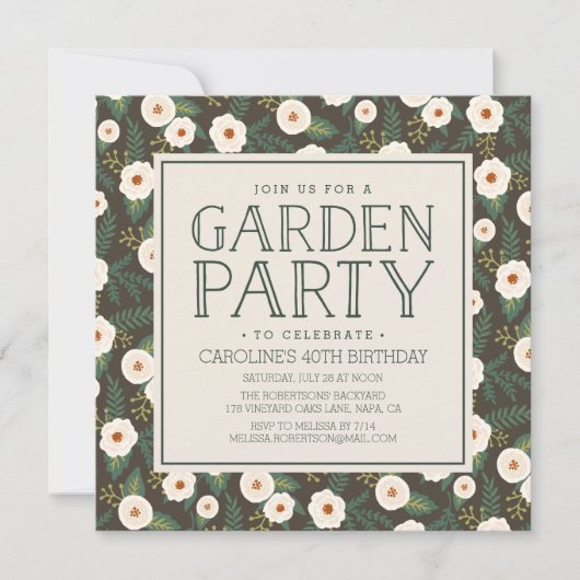 Magnolia Party Einladung (Vorderseite)