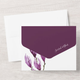 Magnolia Pastel Lila violette Palette Wasserfarbe All In One Einladung