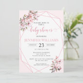 Magnolia pastellfarbene Mädchen Dusche Einladung (Stehend Vorderseite)