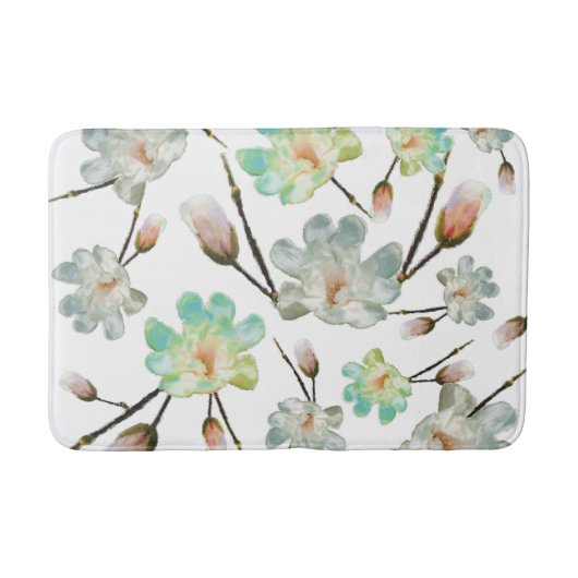 Magnolia Pattern Bath Mats Badematte (Vorderseite)