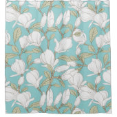 Magnolia Pattern Duschvorhang (Vorderseite)