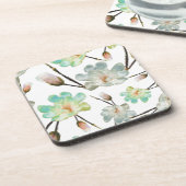 Magnolia-Pattern-Hard-Plastik-Untersetzer Getränkeuntersetzer (Linke Seite)