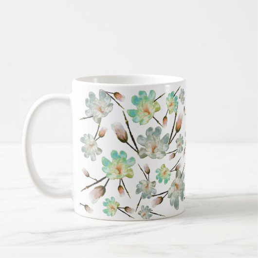 Magnolia Pattern Klassische Tasse (Links)