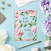 Magnolia Peony Pink Watercolor Blumenhochzeit Acryleinladungen (In Situ (Hochzeit))