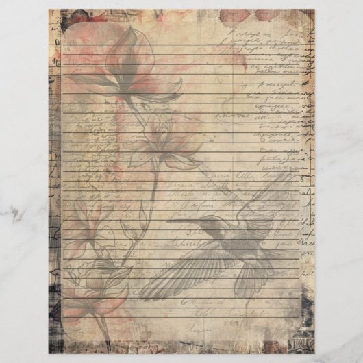 Magnolia Pflanze Altes Manuskript Briefbogen (Vorderseite)