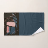 Magnolia Pink Bloom Minimal Abstrakt Badhandtuch Set (Handtuch)