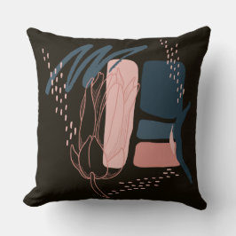 Magnolia Pink Bloom Minimal Abstrakt Kissen