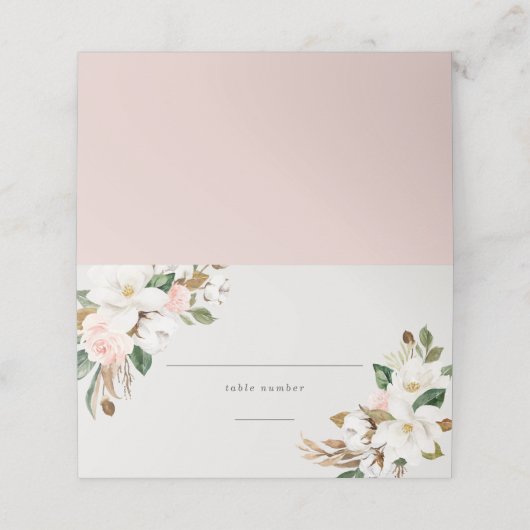 Magnolia-Platzkarte Platzkarte (Außenseite Aufgefaltet)