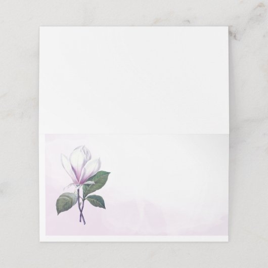 Magnolia-Platzkarten Platzkarte (Außenseite Aufgefaltet)
