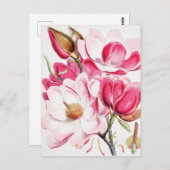Magnolia Postkarte (Vorne/Hinten)