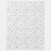 Magnolia-print fleece blanket (Vorderseite)