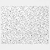 Magnolia-print fleece blanket (Vorderseite (Horizontal))