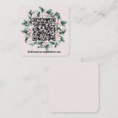 Magnolia QR Code mit Hochzeitswebsite Begleitkarte (Vorne/Hinten)