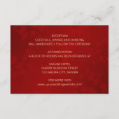 Magnolia Red Chinese Wedding Details Begleitkarte (Rückseite)