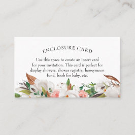 Magnolia Rose Cotton Enclosure Card Visitenkarte