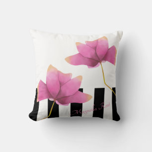 Magnolia Rosé Modernes Blumendesign Kissen