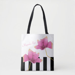 Magnolia Rosé Modernes Blumendesign Tasche