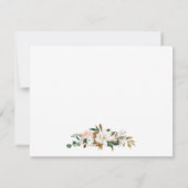 Magnolia Rose Personalisiertes Grün Mitteilungskarte (Rückseite)