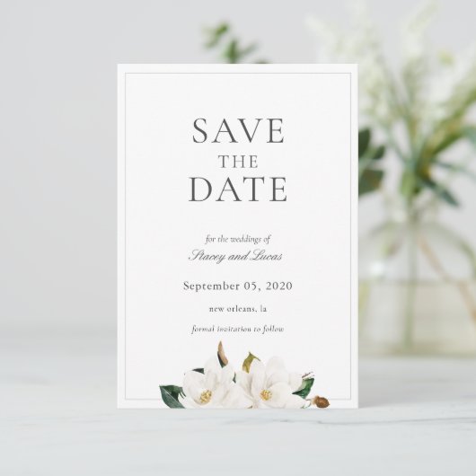 Magnolia Save The Date (Stehend Vorderseite)