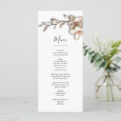 Magnolia Sculptural 3D Flower Menükarte (Stehend Vorderseite)