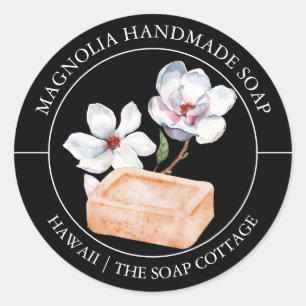 Magnolia-Seifenlabel Runder Aufkleber