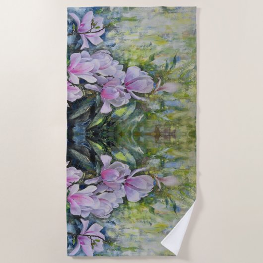 Magnolia Serenity - Florentiner Kunst - Lukian Strandtuch (Vorderseite)