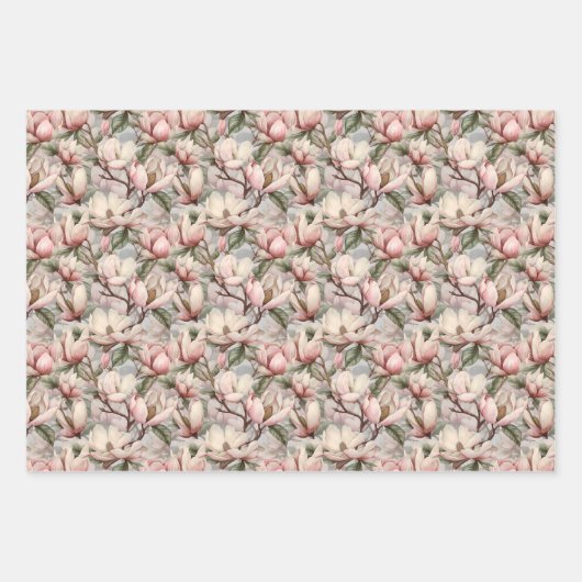 Magnolia-Set des Wrapping Paper Geschenkpapier Set (Vorderseite 2)
