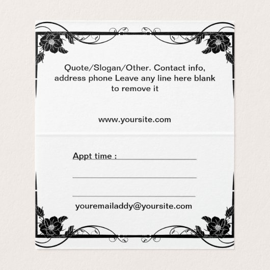 Magnolia Shadow Fairy Visitenkarten (Innenseite Aufgefaltet)