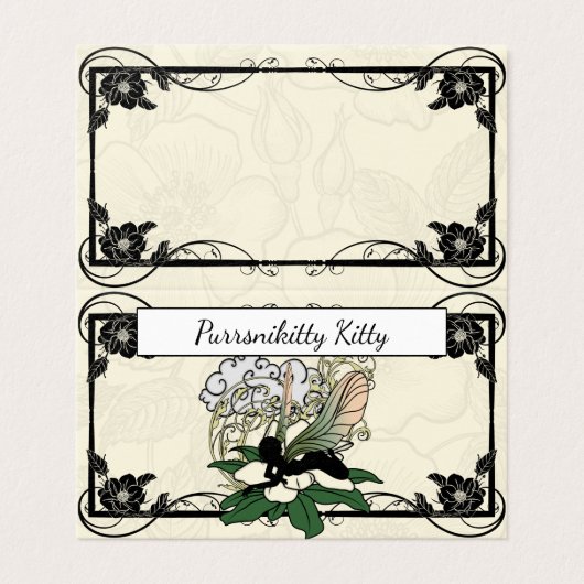 Magnolia Shadow Fairy Visitenkarten (Außenseite Aufgefaltet)