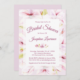 Magnolia Spring Floral Bridal Dusche Einladungen