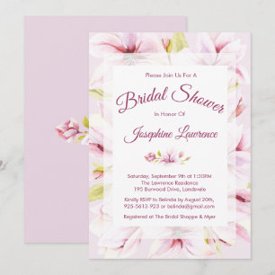 Magnolia Spring Floral Bridal Dusche Einladungen