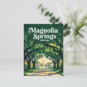 Magnolia Springs USA Postkarte (Stehend Vorderseite)