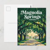 Magnolia Springs USA Postkarte (Vorne/Hinten)