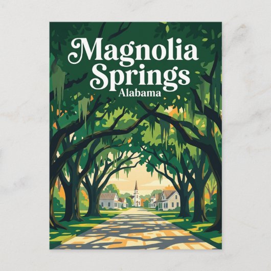 Magnolia Springs USA Postkarte (Vorderseite)