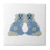 Magnolia Staffordshire Dogs Ginger Jars Art Fliese (Vorderseite)