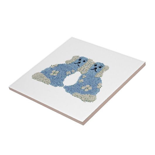 Magnolia Staffordshire Dogs Ginger Jars Art Fliese (Seite)