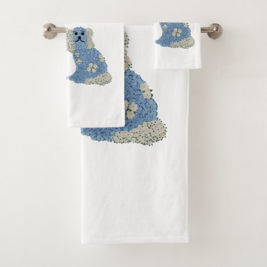 Magnolia Staffordshire Dogs Ginger Jars Badhandtuch Set (Insitu)