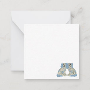 Magnolia Staffordshire Dogs Ginger Jars Mitteilungskarte