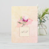 Magnolia Sunrise Arch Watercolor Einladung (Stehend Vorderseite)