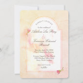 Magnolia Sunrise Arch Watercolor Einladung (Rückseite)