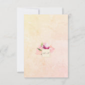 Magnolia Sunset Peach Wassercolor UAWG Einladung (Rückseite)