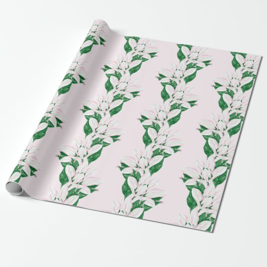 Magnolia Sway in Pink and Green Geschenkpapier (Ungerollt)