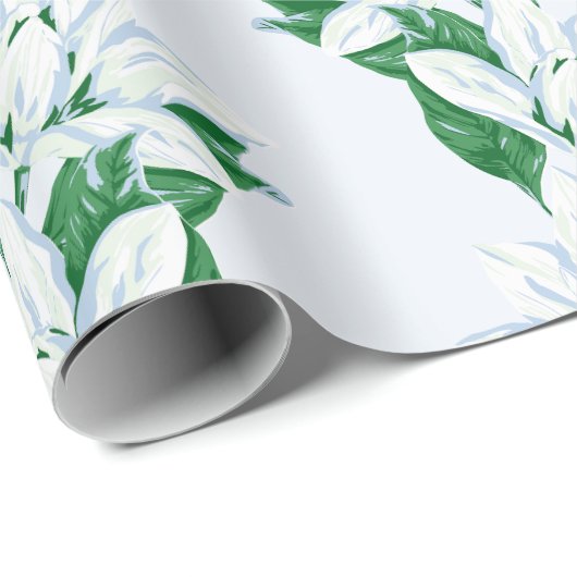 Magnolia Sway in Slate and Green Geschenkpapier (Rolleneckpunkt)