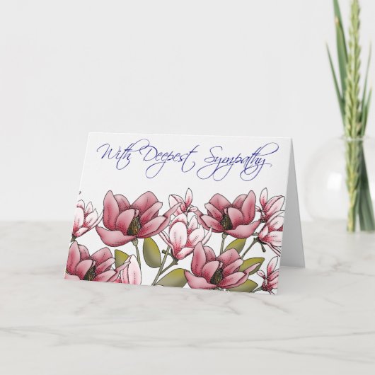 Magnolia Sympathy Card Karte (Vorderseite)
