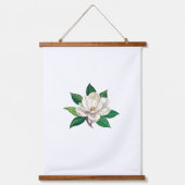 Magnolia Tapestry Wandteppich Mit Holzrahmen (Vorderseite)